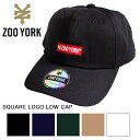 【 ZOO YORK ズーヨーク 】 スクエア ロゴ ローキャップ 14534700 / zooyork ニューヨーク 帽子 メンズ キ...