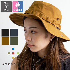 【 AXESQUIN アクシーズクイン 】 Military Rain Hat ミリタリーレインハット RX0065 / アクシーズクイン ハット 透湿 防水 ツバ広 レジャー 登山 トレッキング アウトドア キャンプ あご紐 帽子 レディース ユニセックス ※