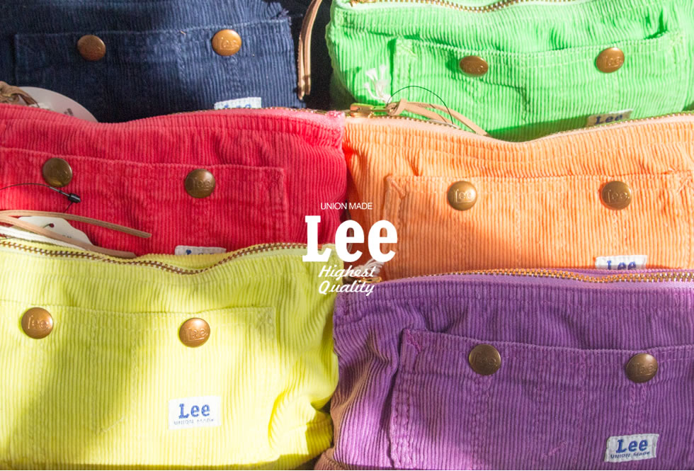 【 Lee リー 】 OVERALL POUCH MINI/LA0030/日常の物入れに嬉しいポーチ。/コーデュロイ/デニム/カモ/ストライプ/小物入れ/コスメポーチ/文具入れ