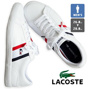 【父の日P10倍】【 LACOSTE ラコステ 】 LEROND TRI1 レロンド スニーカー CMA044L / リーランド 白スニーカー トリコロール コートシューズ シューズ 紳士靴 26cm 26.5cm 27cm 28cm ワニ 正規品 父の日 ギフト プレゼント メンズ 20SS/