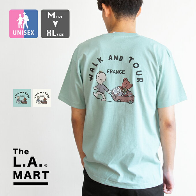 乐天商城 - 【 The L.A.MART ザ エルエーマート 】 WALK AND TOUR プリント S/S クルーネック Tシャツ 125104 / 半袖 丸首 プリントT Mサイズ Lサイズ　XLサイズ メンズ レディース ユニセックス 2025SUMMER/