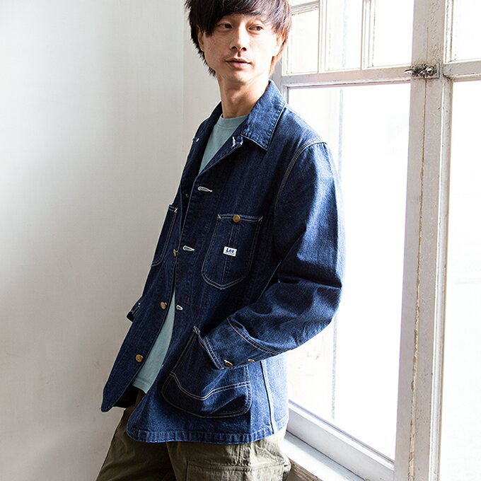 【 Lee リー 】 DUNGAREES ロコジャケット カバーオール デニムジャケット LT0659 / Lee リー カバーオール ワークジャケット デニムジャケット ジージャン ブルゾン ライトアウター ダンガリーズ アウター トップス メンズ