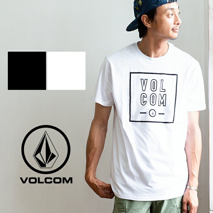 【SALE!!】【 VOLCOM ボルコム 】 APAC FLAGG STONE ロゴ プリント S/S Tシャツ AF5119G2 / 半袖 Tシャツ ロゴT 丸首 クルーネック スクエアロゴ ボックスロゴ ショートスリーブ トップス メンズ レディース ユニセックス /