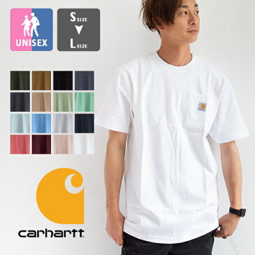 【 carhartt カーハート 】 Loose Fit Heavyweight S/S Pocket T-Shirts ヘビーウェイト ポケット S/S Tシャツ K87 CRHTT87 / 半袖 丸首 クルーネック ポケT ワンポイント 無地 ルーズフィット USモデル メンズ レディース ユニセックス 22SS/