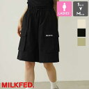 【 MILKFED. ミルクフェド 】 MILKFED. × OP CARGO SHORTS OP コラボ カーゴ ショーツ 103252031003 / MILKFED. ミルクフェド OPコラボ カーゴショーツ パンツ ショートパンツ ロゴ 刺繍 ワンポイント 2025SUMMER /