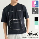 【 NANGA ナンガ 】 DRY MIX FRAME LOGO TEE ドライミックス フレーム ロゴ Tシャツ N2500-1M509A / ユニセックス 速乾 ドライTシャツ 5分袖 半袖 キャンプ アウトドア ロゴT ラウンドカット 2025SUMMER