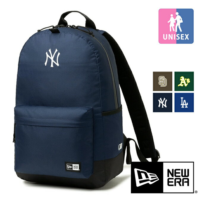 【 NEW ERA ニューエラ 】 LIGHT PACK MLB TEAM LOGO 27L ライトウェイト リップストップ ライトパック 137725 / リュック バックパック デイパック かばん バッグ ヤンキース ドジャース メンズ レディース ユニセックス 13772513 13772514 13772515 13772516 2023AW/