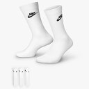 【 NIKE ナイキ 】 ナイキ スポーツウェア エブリデイ エッセンシャル クルー ソックス (3足) DX5025 / ナイキ ソックス 靴下 メンズ レディース ユニセックス クルーソックス 3Pセット