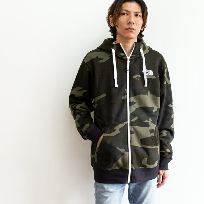 【 THE NORTH FACE ザ ノースフェイス 】 Novelty Rearview FullZip Hoodie ノベルティ リアビュー フルジップ フーディ NT62131 / パーカ ジップパーカ フルジップ ジップアップ スウェット 裏起毛 迷彩柄 カモフラ ノース パーカ メンズ レディース ユニセックス 22SS