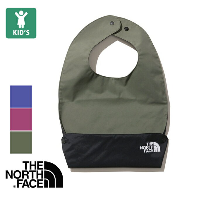 【 THE NORTH FACE ザノースフェイス 】 Baby Compact Yummy Bib コンパクト ヤミー ビブ NNB22213 / スタイ よだれかけ お食事エプロン ナイロン ポケット 離乳食 防水 洗濯 パッカブル 収納 アウトドア キャンプ 出産祝い ギフト ※