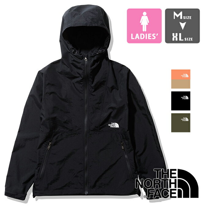 【 THE NORTH FACE ザ ノースフェイス 】 レディース Compact Jacket コンパクト ジャケット NPW72230 / シェルジャケット アウター マウンテンパーカー ナイロンパーカー ウインドブレーカー アウトドア 撥水 携帯 パッカブル 収納袋付き ウィメンズ 23SPRING/