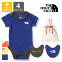 【 THE NORTH FACE ザ ノースフェイス 】 B S/S Rompers ＆ 2P Bib ベビー ショートスリーブ ロンパース アンド 2Pビブ NTB12354 / 4点セット スタイ よだれかけ 半袖 カバーオール 巾着袋 ギフト 出産祝い 誕生日プレゼント 赤ちゃん 23SUMMER ※/