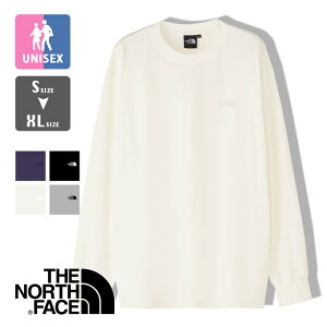 【 THE NORTH FACE ザ ノースフェイス 】 L/S Nuptse Cotton Tee ロングスリーブ ヌプシ コットン ティー NT32345 / Tシャツ 長袖 ロンT ワンポイント ヘビーウェイト UVカット 紫外線カット メンズ レディース ユニセックス 2023AW ※/