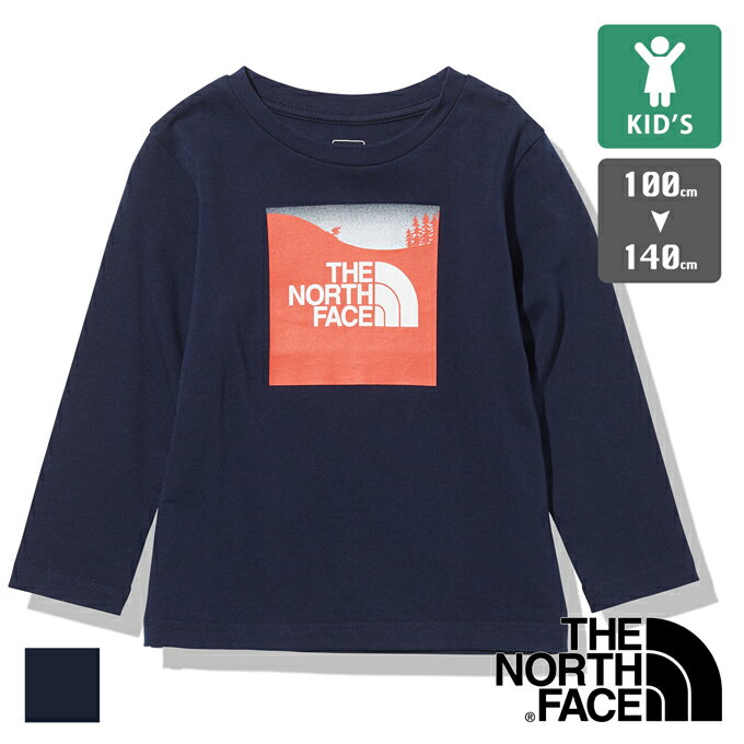 【SALE!!】【 THE NORTH FACE ザ ノースフェイス 】 キッズ L/S Graphic Tee ロングスリーブ グラフィック ティー NTJ82150 / 長袖 ロンT プリントT 丸首 クルーネック 100cm 110cm 120cm 130cm 140cm 子供 ボーイズ ガールズ ジュニア ユニセックス/