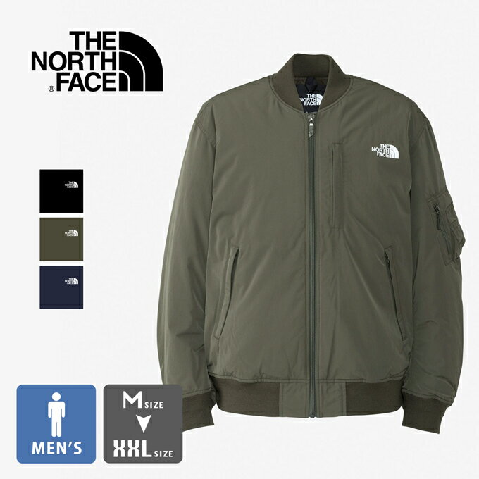 【 THE NORTH FACE ザ ノースフェイス 】 Insulation Bomber Jacket インサレーション ボンバー ジャケット NY82334 / MA-1 フライトジャケット 中わた PRIMALOFT プリマロフト アウター ブルゾン ショート丈 無地 長袖 メンズ 2023AW/