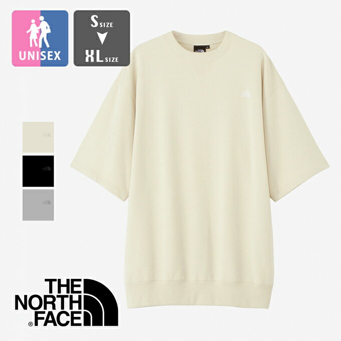 ザ・ノース・フェイス トレーナー メンズ 【 THE NORTH FACE ザ ノースフェイス 】 H/S Sweat Tee ハーフスリーブ スウェット ティー NT12446 / 5分袖 Tシャツ トレーナー スエット クルーネック 丸首 裏毛 ワンポイント 無地 メンズ レディース ユニセックス 2024SPRING/