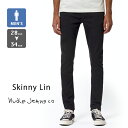 ヌーディージーンズ 【 Nudie Jeans ヌーディージーンズ 】 スキニー リン ブラック ブラック Skinny Lin Black Black 53161-1011 SKINNYLIN-180 / ヌーディージーンズ skinny lin デニム スキニー ストレッチ メンズ 黒パンツ