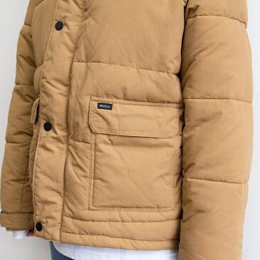 【 RVCA ルーカ 】レディース PUFFER TAIL JACKET 中綿 ジャケット BA044-755 / rvca ルーカ ルーカ レディース ウィメンズ ルカ アウター トップス ダウン ダウンジャケット 中綿ジャケット フード バックロゴ 防寒 保温 20AW
