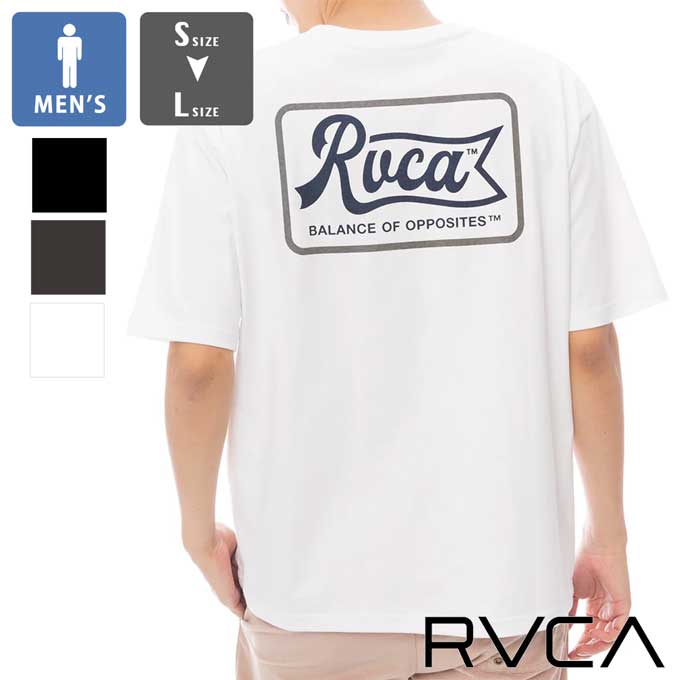  RVCA メンズ PEN SCRIPT SS Tシャツ BF041253 / rvca ルーカ Tシャツ 半袖 バックプリント ロゴ 刺繍 メンズ トップス 2025SUMMER /