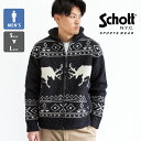 【SALE 】 Schott ショット ボアラインドセーター カウチンニット ELK MOTIF ZIP BOA LINED SWEATER 46714 F2048 / 782-0240001 / schott ジャケット ニット カウチン メンズ フルジップ 2023AW