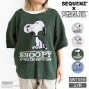 SEQUENZ シークエンズ TP SNOOPY SUMMER KNIT スヌーピー ワイドシルエット サマーニット I-25570915 / スヌーピー ピー...