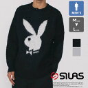 【SALE 】 【SALE 】 【 SILAS サイラス 】 PLAYBOY x SILAS DISTRESSED SWEATER プレイボーイ × サイラス コラボ セーター 110233015002 / SILAS サイラス PLAYBOY プレイボーイ セーター 長袖 ダメージ加工 2023AW /