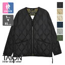 【 TAION タイオン 】 UNISEX ミリタリー Vネック ジップ ダウンジャケット TAION-101ZML-1 / インナーダウン ダウンカーディガン 800フィルパワー フェザー 羽毛 パッカブル 収納袋付き リップストップ ダブルジップ 防寒 アウター メンズ レディース ユニセックス 2023AW/