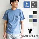 【 WAREHOUSE ウェアハウス 】 Lot 4601 半袖 ポケットTシャツ 4601/ ウェアハウス 半袖Tシャツ ポケットTシャツ ポケT シャドウボーダー ローゲージ編み アメカジ ヴィンテージ 2025SUMMER