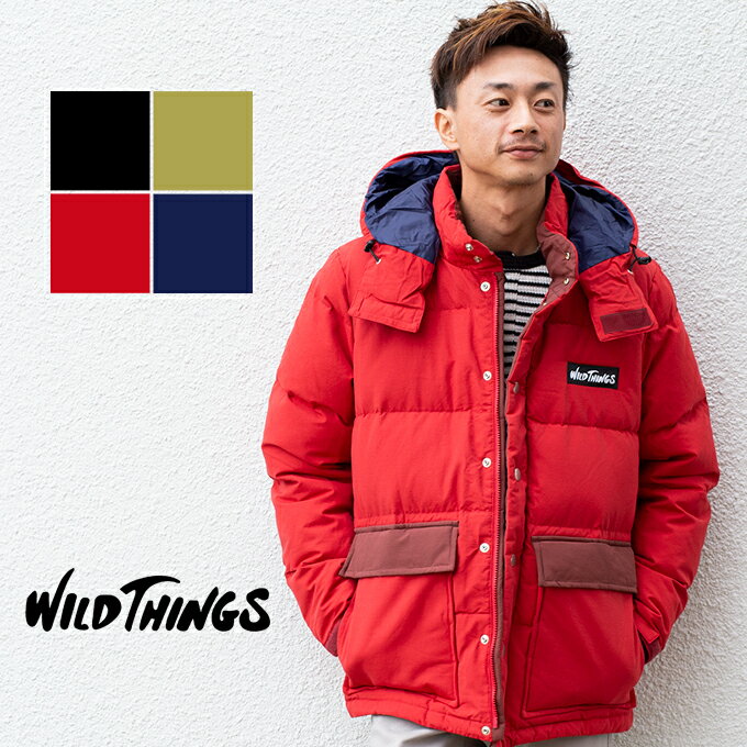 【冬SALE!!】【 WILDTHINGS ワイルドシングス 】DOWN PARKA ダウンパーカー ジャケット WT18201N /トップス/アウター/長袖/ダウンジャケット/ダウン/フーディジャケット/フード/カジュアル/防寒/防水/撥水/アウトドア/キャンプ/登山/軽量/暖か/秋冬/メンズ