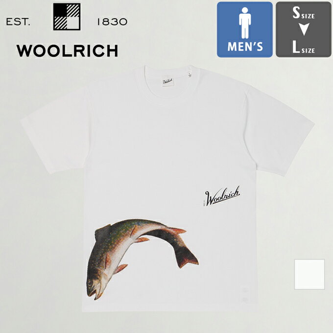 乐天商城 - 【WOOLRICH ウールリッチ】 FISHING T-SHIRT フィッシング Tシャツ WJTE2002 / woolrich ウールリッチ 半袖 プリント グラフィック モダン ィッシング 魚 メンズ 2026SUMMER /