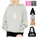 エックスガール 【SALE!!】 【 X-girl エックスガール 】 SATIN PATCH SWEAT HOODIE BOX型 サテンワッペン フェイスロゴ スウェットパーカー 105223012004 / x-girl パーカ フーディ エックスガール トップス 裏毛 レディース ウィメンズ ワッペン 刺繍 秋冬 22AW