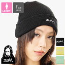 【 X-girl エックスガール 】 MILLS LOGO EMBROIDERY KNIT CAP X-girl ミルズ ロゴ 刺繍 ニットキャップ 105224051011 / X-girl ニット帽 ニットキャップ ビーニー ワッチ キャップ 帽子 ロゴ レディース エックスガール 22AW