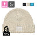 エックスガール ニット帽 レディース 【 X-girl エックスガール 】 RUBBER PATCH KNIT CAP X-girl ラバー パッチ ニットキャップ 105232051007 / X-girl ニット帽 ニットキャップ クールマックス キャップ 帽子 ロゴ レディース エックスガール 23SUMMER /