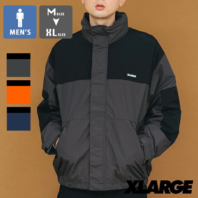 楽天ジーンズステーション【 XLARGE エクストララージ 】 PANELED NYLON JACKET XLARGE パネル ナイロン ジャケット 101231021003 / xlarge エクストララージ ナイロンジャケット ジャケット 軽アウター 2トーン メンズ トップス ストリート カジュアル 23SPRING