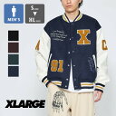 エクストララージ スタジャン メンズ 【 XLARGE エクストララージ 】 OG LOGO VARSITY JACKET XLARGE OGロゴ バーシティジャケット 101234021009 / xlarge エクストララージ ジャケット スタジャン サガラ 刺繍 ワッペン 中綿 ストリート 2023AW /