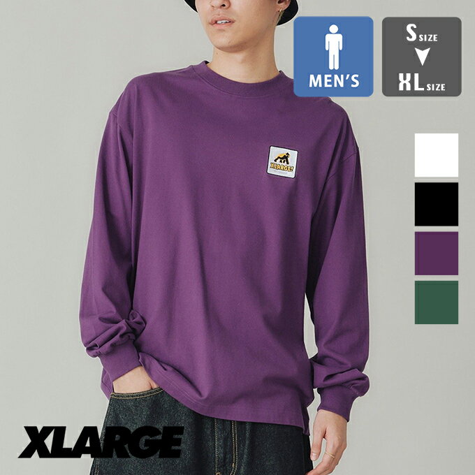 楽天ジーンズステーション【 XLARGE エクストララージ 】 WALKING APE L/S TEE XLARGE ウォーキング エイプ 長袖Tシャツ 101241011001 / xlarage エクストララージ tシャツ ロンT 長袖Tシャツ ワンポイント 刺繍 アメカジ カジュアル ストリート 2024SPRING