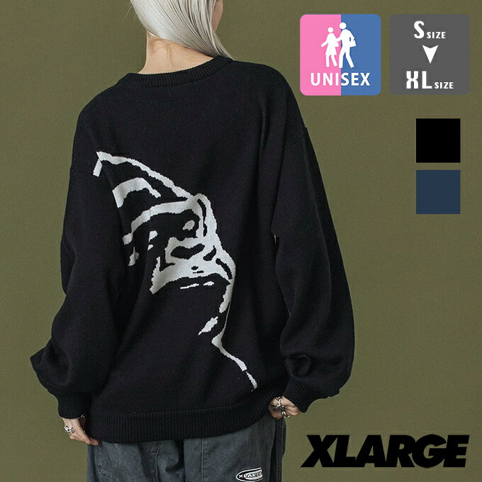  OG CREWNECK KNIT OG クルーネック ニット 101253015001 / xlarge ニット セーター プルオーバー バックロゴ エクストララージ メンズ OGゴリラ 綿ニット 2025AW