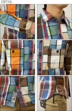 HOUSTON(ヒューストン) クレイジー チェック ビエラ シャツ CRAZY CHECK VIYELLA SHIRT 長袖 ワークシャツ ヘビー コットン メンズ チェックシャツ 厚手 ネルシャツ ヘビーオンス アメカジ ミリタリー ストリート カジュアル バイク バイカー XL 大きいサイズ 【40764CZ】