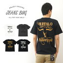 『BUFFALO』 バッファロー アメカジ プリント 半袖 Tシャツ メンズ レディース ゆったり オーバーサイズ 大きいサイズ ビッグサイズ対..