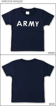 （キッズTシャツ）『ARMY』 オリジナル ミリタリー プリント キッズ 半袖 Tシャツ 親子ペア 子供服 こども用 ジュニア ベビー 男の子 女の子 兄弟 お揃い 親子 ペアルック 出産祝い プレゼント ギフト 90 100 110 120 130 140 150 160 ピンク 緑 黒 【KDT-ARMY】