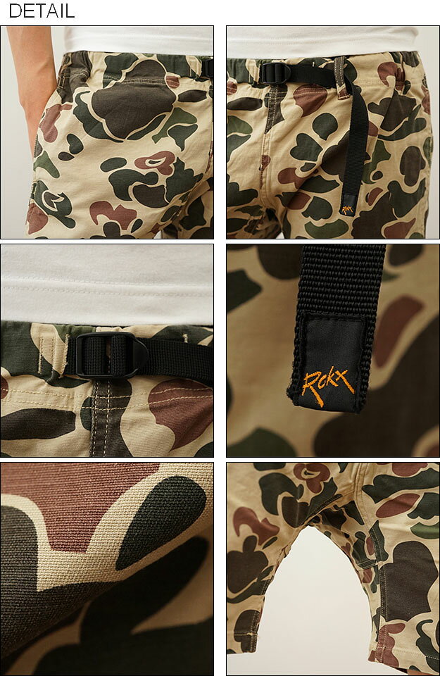 ROKX（ロックス） MG CAMOUFLAGE SHORT エムジー カモフラージュ ショーツ メンズ レディース カモフラ柄 迷彩 ショート クライミング パンツ ストレッチ 定番 アメカジ アウトドア キャンプ ストリート 自転車 山登り 登山 ボルダリング ポケット 【RXMS193028】 jeansbug-10004637 JEANS BUG(ジーンズバグ) サンプル画像2
