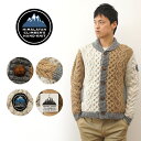 HIMALAYAN CLIMBER 039 S HAND-KNIT（ヒマラヤンクライマーズハンドニット） 手編み ショール カラー カーディガン メンズ レディース ライト アウター ジャケット ブルゾン セーター アメカジ ストリート 保温 暖かい XL 大きい サイズ 秋冬 切り替え デザイン 【HCK-F23】