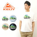 KELTY（ケルティ） 半袖 Tシャツ ランドスケープ メンズ レディース ティーシャツ ブランド ロゴ プリント 速乾性 通気性 大きい サイズ XL キャンプ アウトドア アメカジ ストリート 山 登山 山登り 春夏 コーデ インナー 白 黒 青 水色 ブラック ベージュ 【KE22113003】