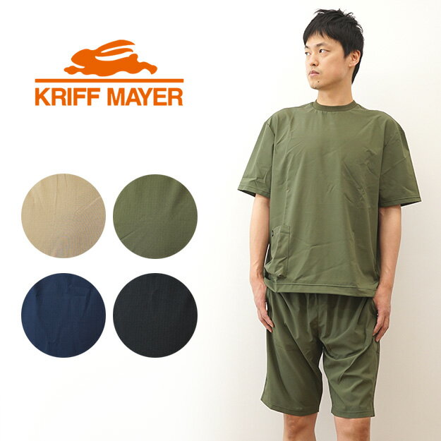 KRIFF MAYER クリフメイヤー at TENT 3点セット Tシャツ ショーツ エコバッグ メンズ セットアップ 半袖 ティーシャツ ポケT ポケット ショートパンツ 短パン ハーフパンツ キャンプ アウトド…