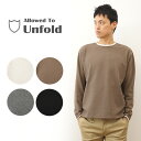 Allowed to Unfold（アロウドトゥアンフォールド） メランジカノコ ロールネック 長袖 Tシャツ カットソー メンズ ロンT フェイク レイヤード 重ね着 インナー シンプル 無地 キレイめ アメカジ ストリート モード ノームコア お揃い 黒 グレー ベージュ 