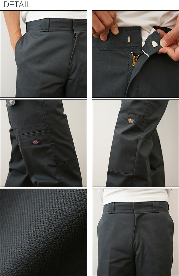 Dickies（ディッキーズ） ダブルニー ルーズフィット 85283 ワーク パンツ チノパン メンズ 定番 ストリート ライブ フェス バンド アウトドア キャンプ スケボー スケーター ワイド 太め 太い 丈夫 作業着 大きい サイズ レディース ユニセックス 黒 ベージュ 【85283】