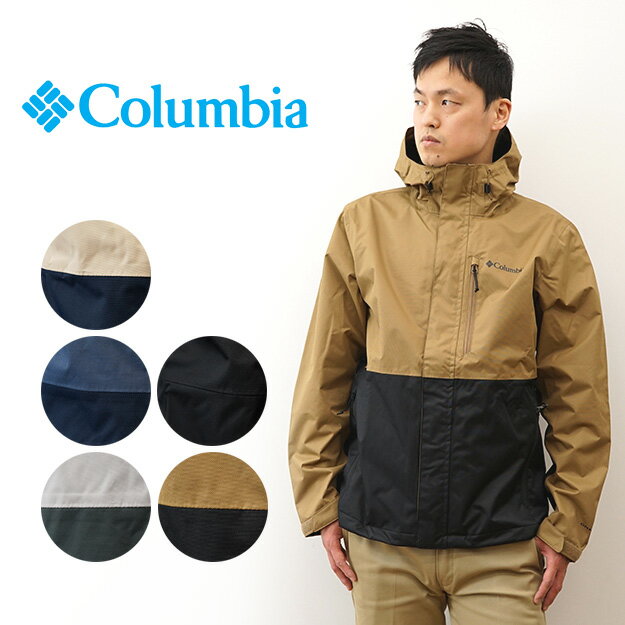 コロンビア ウィンドブレーカー メンズ Columbia（コロンビア） ハイクバウンド ジャケット Hikebound Jacket マンパ マウンテン パーカー メンズ レディース フード アウター ウインドブレーカー アウトドア キャンプ 登山 山登り 釣り フェス 雨具 レインコート カッパ 通勤 通学 大きい サイズ XL 黒 【WE6848】