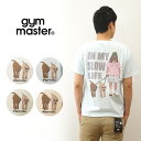 gym master（ジムマスター） SLOW LIFE TEE Tシャツ メンズ 半袖 プリント ティーシャツ アメカジ キャンプ アウトドア ストリート レディース 大きい サイズ XL 2L オシャレ おしゃれ 犬 散歩 動物 おじさん おもしろい 春 夏 秋 コーデ 白 青 緑 ブルー 【G133769】