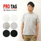 PRO TAG（プロタグ） ヘビーウェイト 半袖 ポケット Tシャツ ポケT Short Sleeve heavy T メンズ レディース 9oz 9オンス アメリカ製 メイドインUSA MADE IN USA 厚手 厚い 丈夫 透けない 生地 丸胴 無地 シンプル アメカジ 大きい サイズ XL XXL 2L 3L 黒 白 【SSIAL-S002】