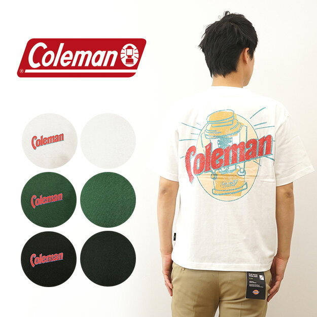 Coleman コールマン ビンテージ ランタン Tシャツ メンズ 半袖 ティーシャツ ヴィンテージ バックプリント キャンプ ギア アウトドア 厚手 厚い 透けない レディース 大きい サイズ XL 2L お揃…